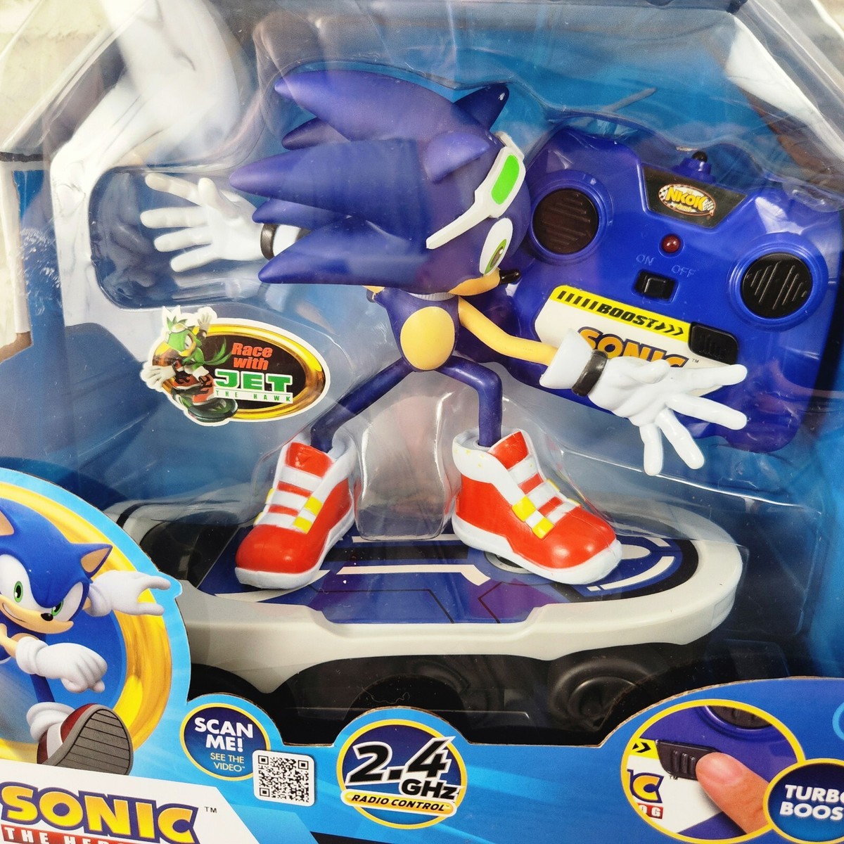 Sonic The Hedgehog Free Rider RC Radio Remote Control Skateboard