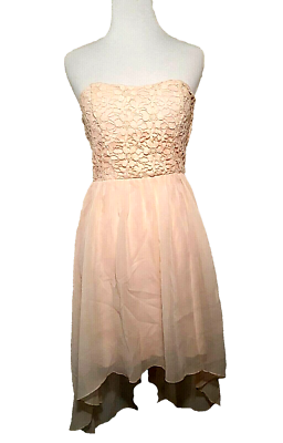 ruby rox party dresses RUBY ROX PARTY/COCKTAIL DRESS SWEETHEART NECKLINE EMBROIDERED TOP PEACH SIZE 5