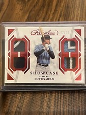 CURTIS MEAD 2023 PANINI FLAWLESS SHOWCASE TAMPA BAY ROOKIE QUAD JERSEY PATCH /20