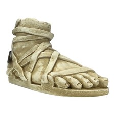 Foot of Ancient Greek Roman Soldier Sandals Shoe Statue Sculpture Cast Stone