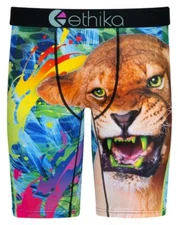 Ethika the Staple JABARI Allover Print Cougar w/Green Fangs Boxers Men's NIP