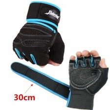 Men Fitness Gloves Weightlifting Gym Training Running Sports Wrist Wrap Exercise