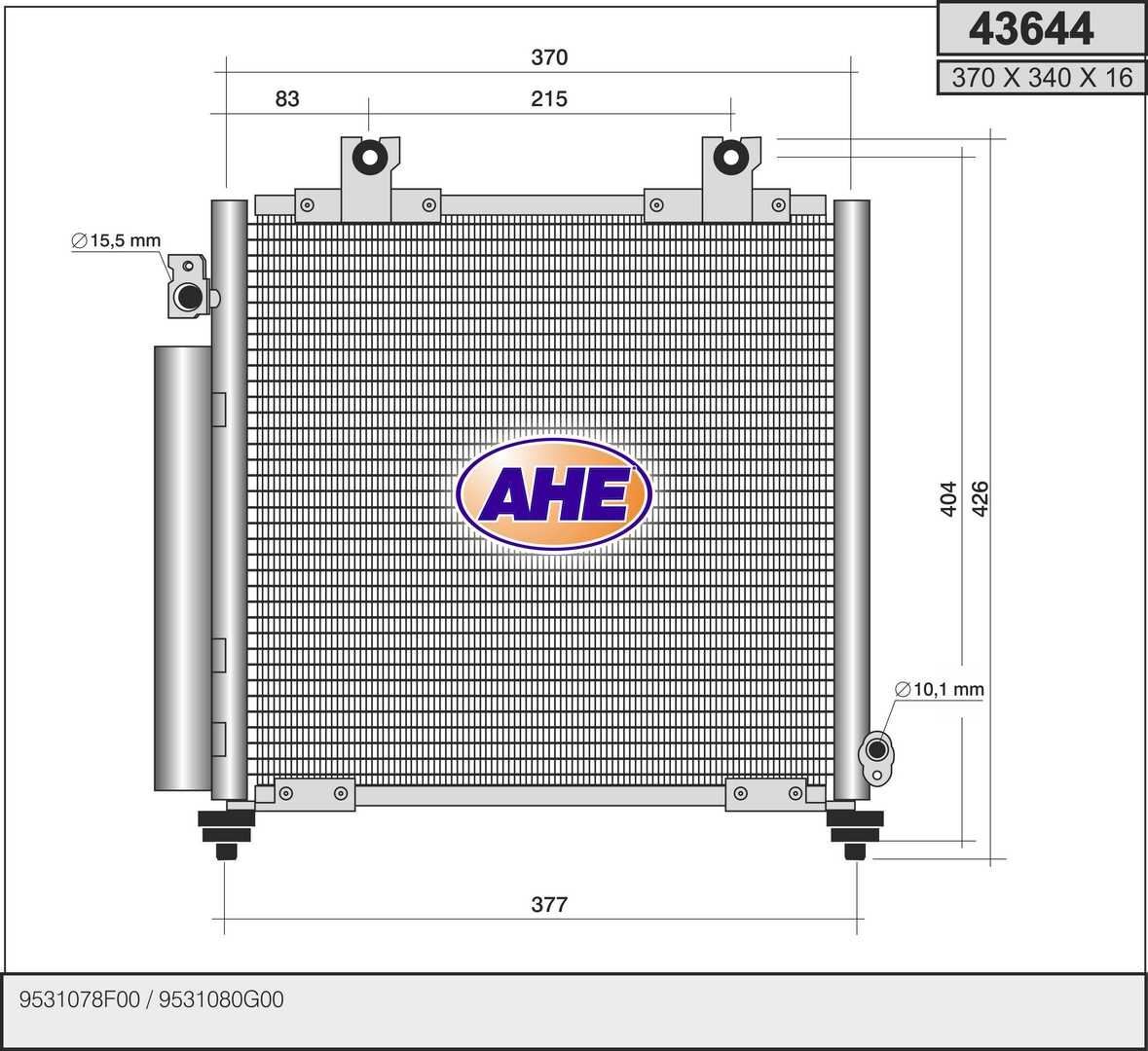 Condenseur de Climatisation Suzuki Ignis I 1.3 Essence 4WD Radiateur de Clim Automobile