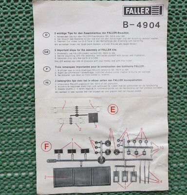 Faller AMS  -- Original Anleitung für Bausatz 4904 #201119