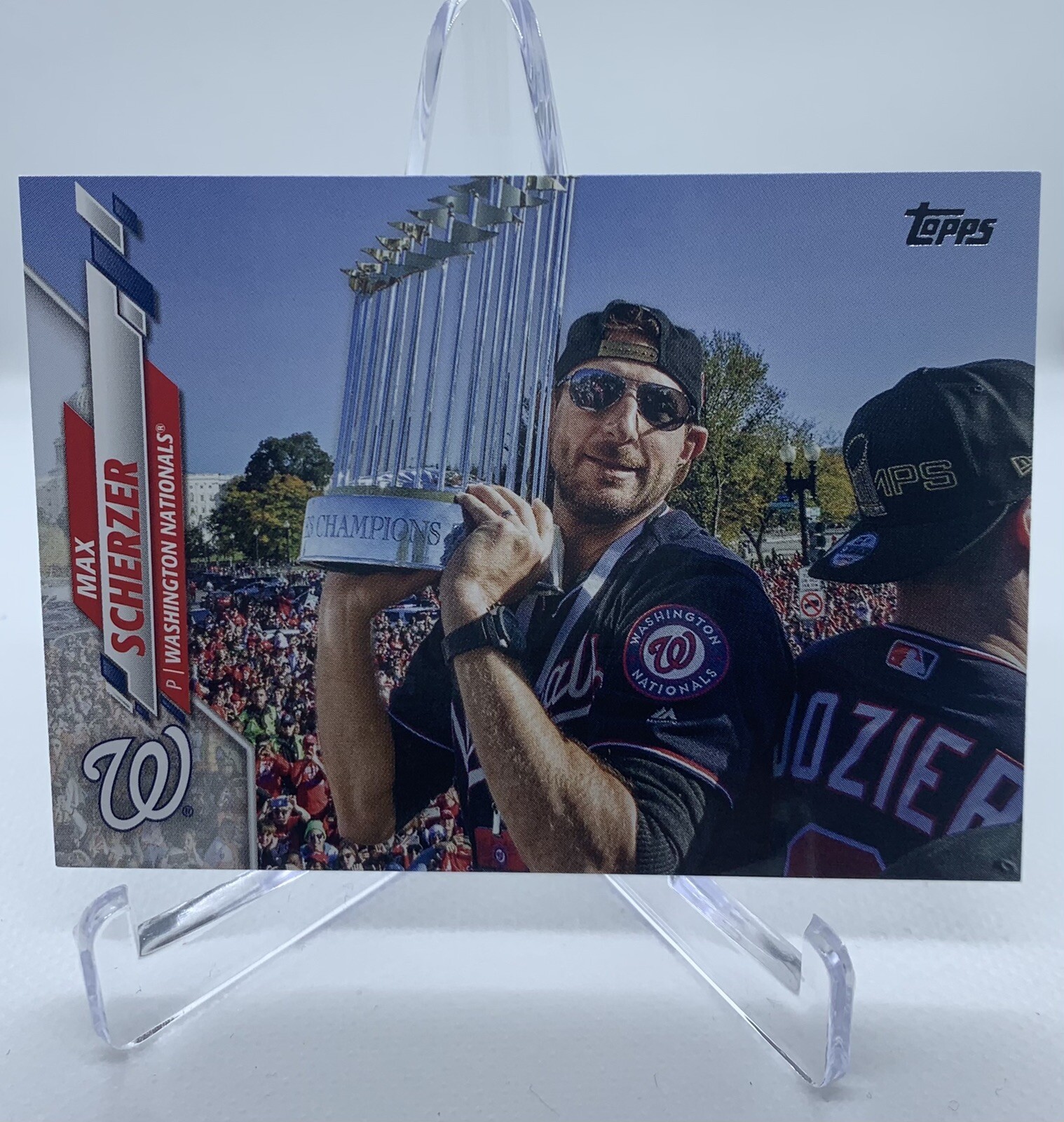 Max Scherzer 2020 Topps Update #U-185 World Series Trophy Photo Variation SP