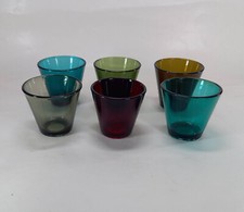 Kaj Franck 6 Gläser Tumbler Kartio Nuutayärvi Notsö Finnland - 5,5 cm hoch