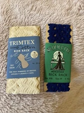 2 Vintage Trimtex Silhouette Rick Rack Pkgs. - 5 & 4 yards Size 29