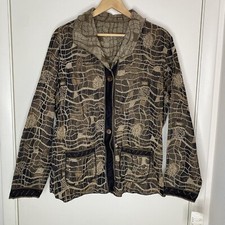 Yak Magic Made In Nepal - Women's Textured Button Jacket Long Sleeve- Size Xl