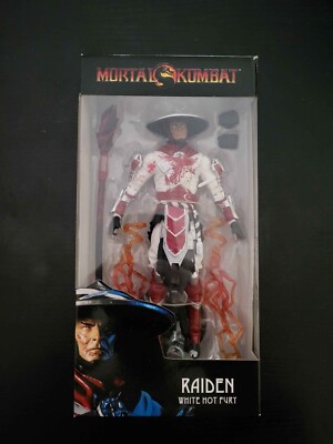 McFarlane Toys Mortal Kombat RAIDEN WHITE HOT FURY 7 in Action Figure SEALED NEW