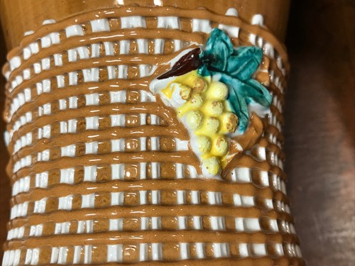 Vintage Golden Crown Italienische Keramik Kunstkeramik Übertopf & Vase - Bild 7 von 12