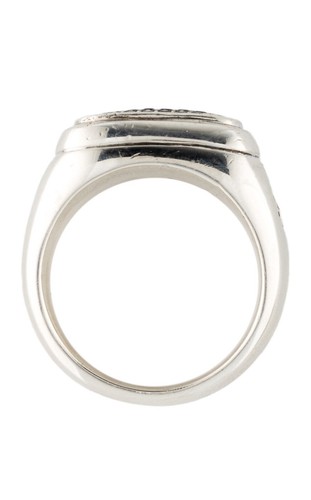 DAVID YURMAN DIAMOND 0.57 CTW STERLING SILVER 925 STREAMLINE SIGNET RING - Picture 8 of 8