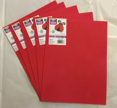 Darice Foamies Red, 5 Count, 9  x 12 , 2mm