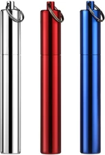 Metal Portable Toothpick Holder Pocket Travel Toothpick Holder Case Aluminum All