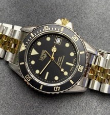 👍 Reloj de Buceo Vintage Caja Gruesa TAG HEUER 1000 980.020 Dos Tonos S&G Dorado