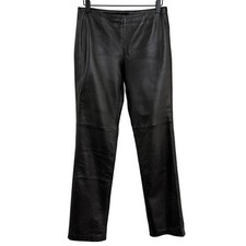 MODA International Dark Brown Leather Pants Size 4