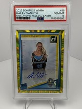 2025 Donruss WNBA Rated Rookie Hailey Van Lith Auto Yellow Holo Laser /15 PSA 10