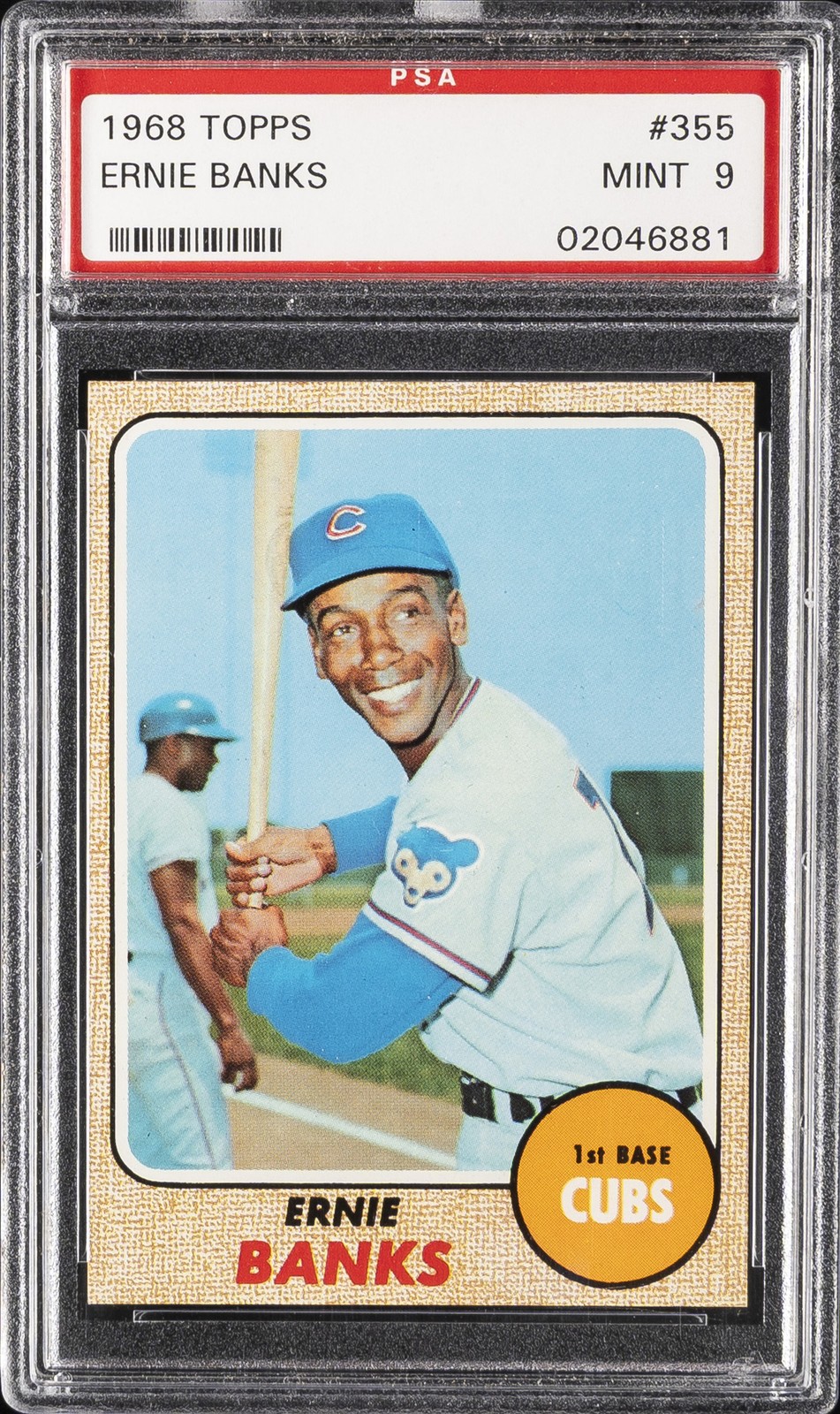 1968 TOPPS #355 ERNIE BANKS PSA 9