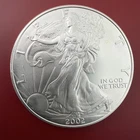 2002 American Silver Eagle $1 One Ounce .999 Fine Silver BU Premium Year