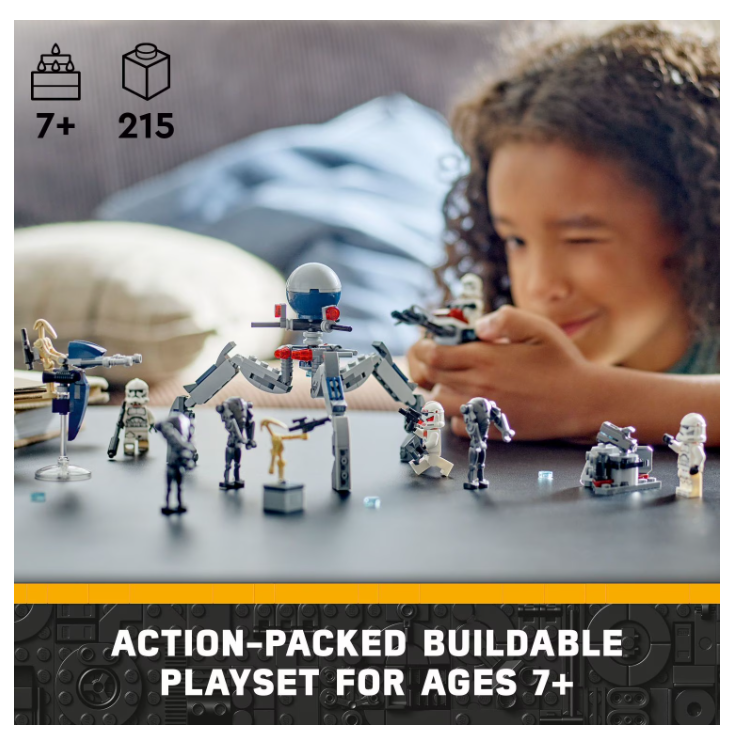 LEGO Star Wars Clone Trooper Battle Droid Battle Pack Set For Kids lego-star-wars-clone-trooper-battle-droid-battle-pack-set-for-kids