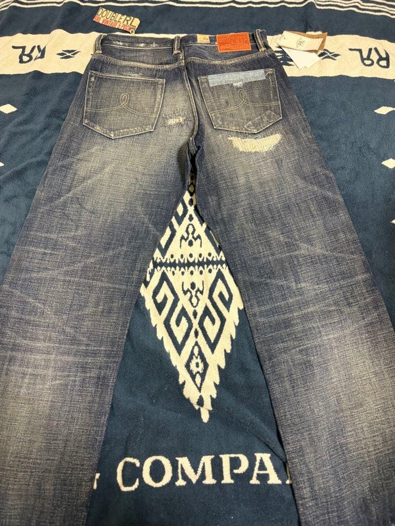 RRL Damaged Processing 5 Pocket Straight Denim W28 - image 2