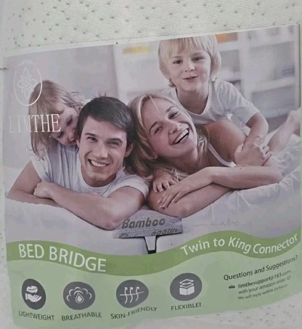 Bed Bridge Twin to King Bed Converter Mattress Gap Filler 12” X 75” Extra Wide