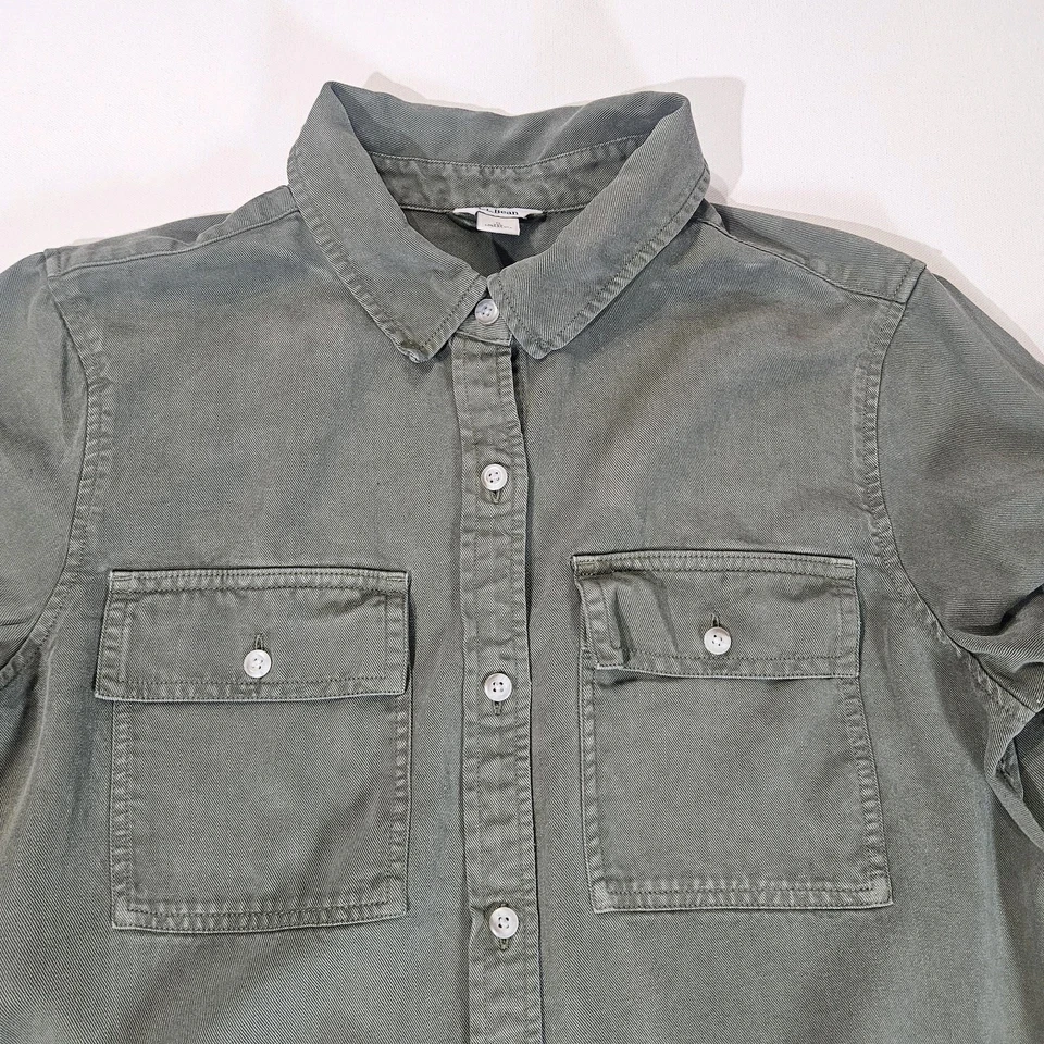 L.L. Bean Button Down Shirt Womens Small Olive Green Hiking Gorpcore Capsule - Image 4 of 4