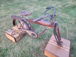 ORIGINAL 50'S COLUMBIA 5 STAR SUPERB BALLOON TIRE BIYCYCLE SPRINGER W/ KEY