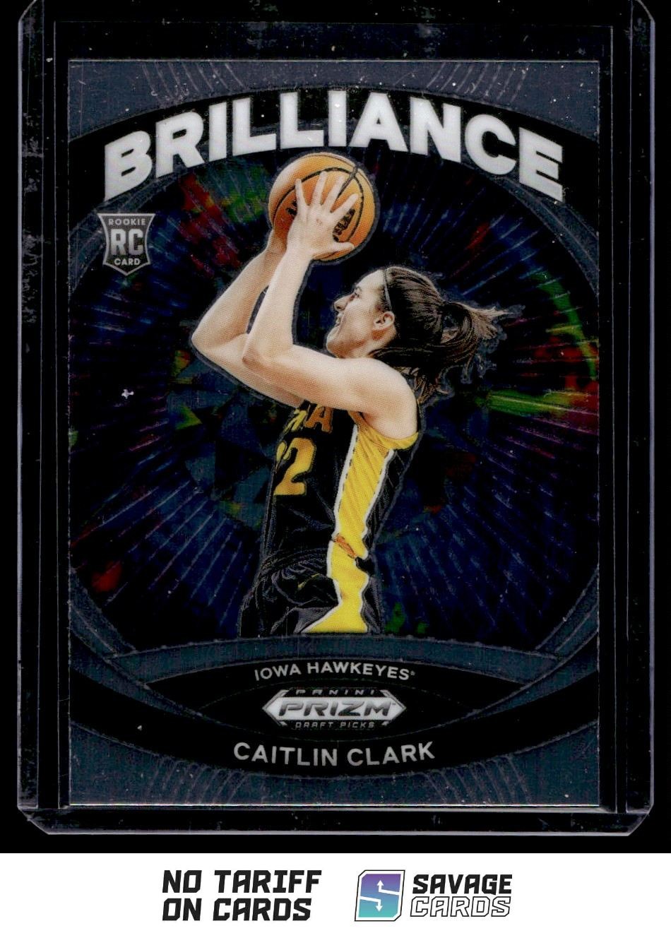 2024-25 Panini Prizm Draft Picks Brilliance Caitlin Clark RC #2 Iowa Hawkeyes