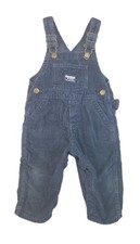 Vintage 1990s OshKosh B gosh Navy Blue Corduroy Overalls 18M Toddler Style.