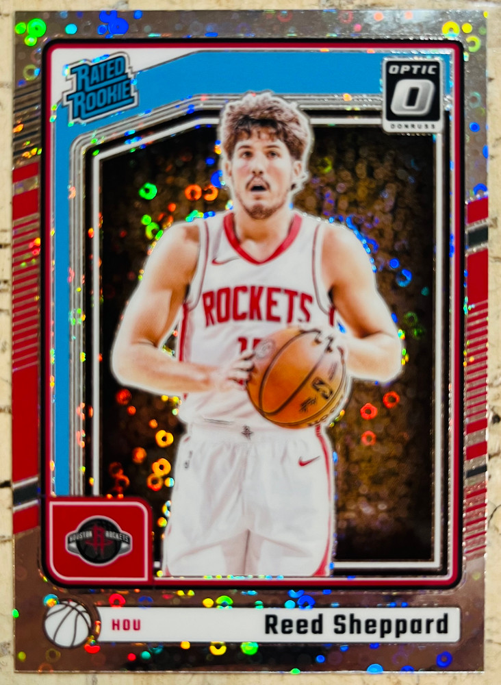 Reed Sheppard 2024-25 Panini Donruss Optic Disco Rated Rookie Rockets #255