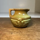 Frankoma Pottery 555 Eagle Thunderbird Mini Pitcher in Aqua Brown 2-1/2" tall