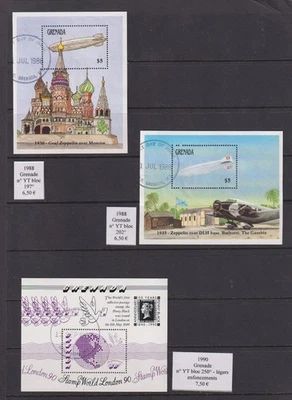 5 blocs et 13 timbres, Grenade, de 1972 à 2001, flore, faune, Disney... * ou ° - Photo 1/3