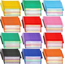 120 Pack Mesh Pencil Pouch Mesh Zipper Pouch 9" x Multicolored Stripes Colors