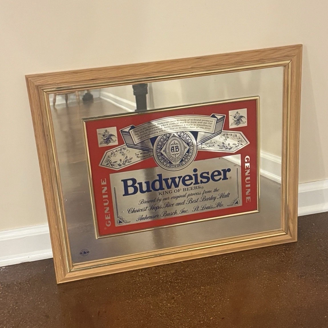 Anheuser Busch Mirror In Collectible Breweriana Mirrors for sale