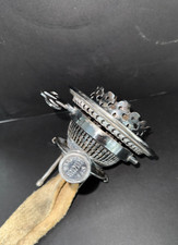 Antique Hinks no 1. silver plate oil lamp duplex burner