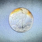 1997 Silver American Eagle Rare Beautiful Toning Unc. 1oz .999 Fine Silver
