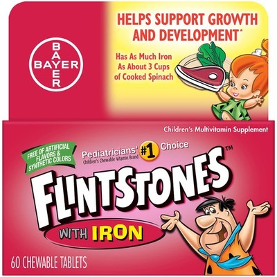 Flintstones Chewable Kids Vitamins 60 Count (Pack of 1), Original Version