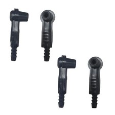 4PCS Brake Fluid Bleeder Bleeding Connectors, Car Oil Pumping Pipe Nipple Black