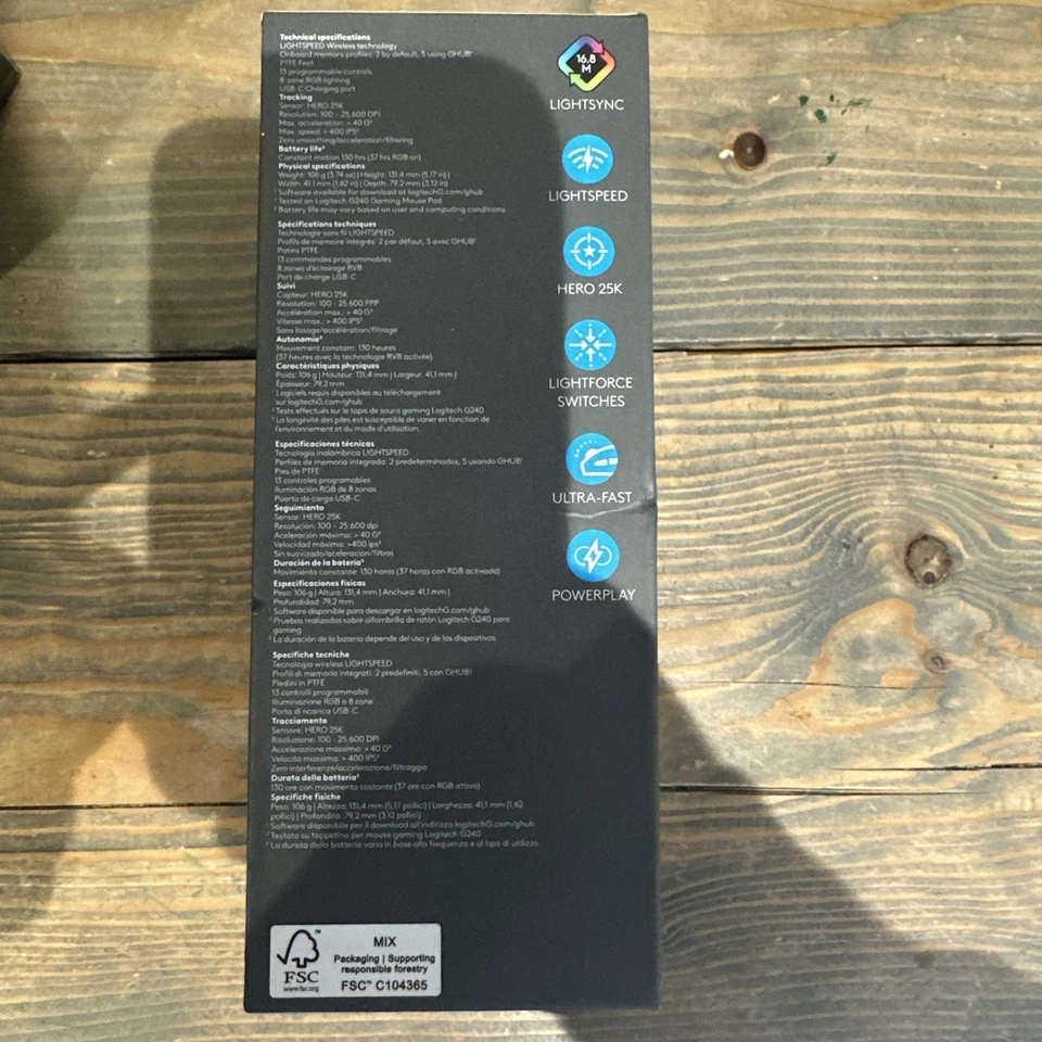 Logitech G502X Plus Wireless Optical Gaming Mouse -Black - New Sealed - Image 3 of 3