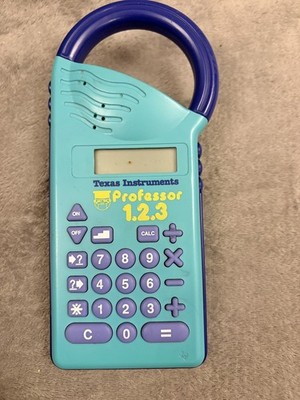 Professor 123 Taschenrechner Texas Instruments 1989 funktionstüchtig Vintage 