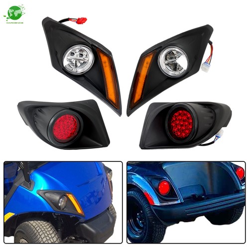 New Fit For Yamaha Drive2 2017+ Golf Cart LED Deluxe Street Legal Set Light Kit - Picture 3 of 14