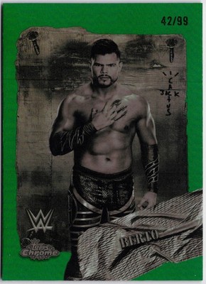 2025 Topps Chrome WWE x Cactus Jack #RDR-44 Berto Rodeo Rebels Green #/99