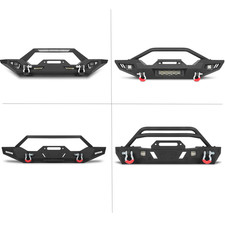 Front Bumper For 2007-2026 Jeep Wrangler Jk Jl Jt Wlights D-rings Winch Plate