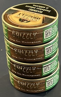 grizzly tobacco new cans Tin to Collect or Craft EMPTY - LOT of 3 Grizzly Long Cut Wintergreen 2025