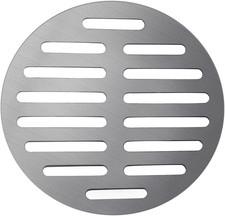 Stainless Steel round Floor Drain Cover 6 Inch - Outlet Diameter, 14 Holes Silve