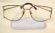 VTG Linda Evans Designer Eyeglasses 107 Demi AN 135mm Sans Pareil Inc. Bronze