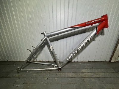 ⭐︎希少⭐︎北米購入　自転車　Specialized レッド アルミニウムフレーム Specialized Hardrock 17 in Silver/Red chromoly Mountain Bike Frame