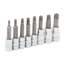 1/4 In. and 3/8 In. Drive Tamper-Resistant Star Bit Socket Set 8-Piece 