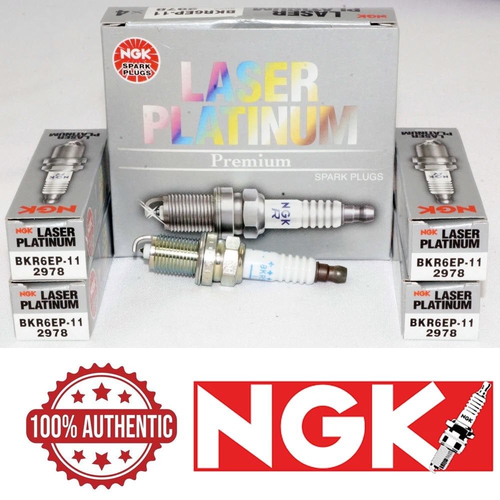For Set of 4 Pre-Gapped Spark Plugs NGK Laser Platinum Resistor BKR6EP11/2978