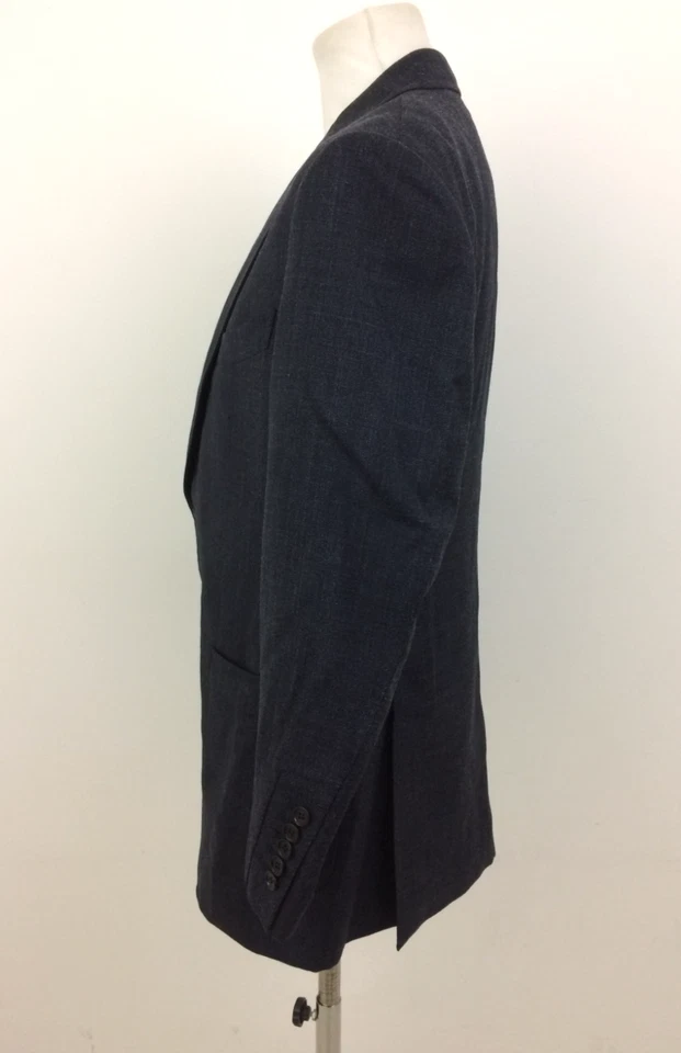 Chaqueta para hombre Tom Ford talla UK 42R/52R azul marino tweed O'Connor lana seda usada Foto 3 de 4